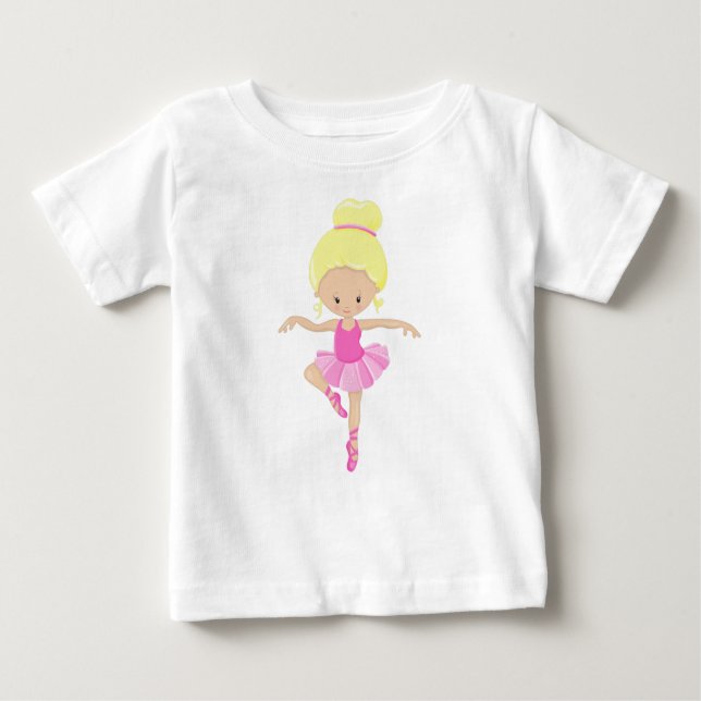 Ballerina, Balettflicka, Balett, Blondt Hår T Shirt (Framsida)