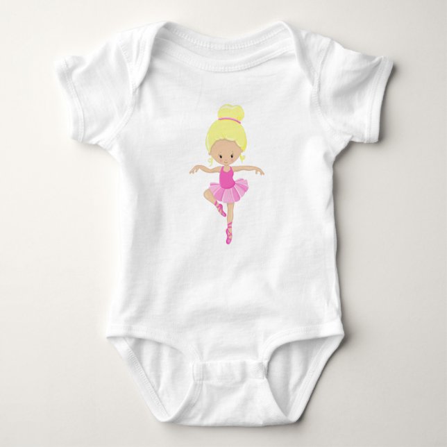 Ballerina, Balettflicka, Balett, Blondt Hår T Shirt (Framsida)