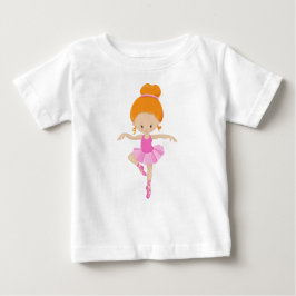 Ballerina, Balettflicka, Balett Dans, Orange Hår T Shirt