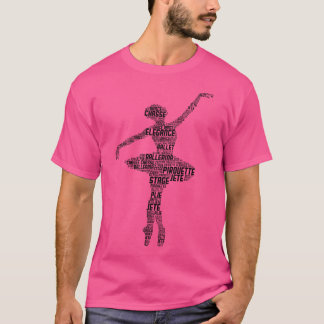 Ballerina balettflickor kvinnor t shirt