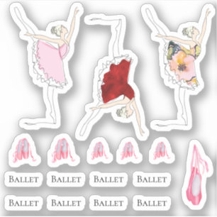 Ballerina balettskor Flickor Klistermärken