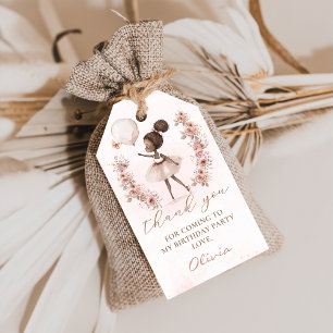 Ballerina Ballet Birthday Gift Märkres Presentetikett