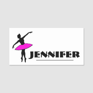 Ballerina Ballet Dancer Dance Studio Teacher Namnbricka