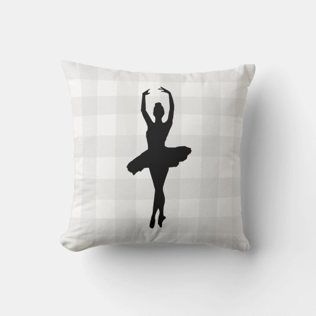 Ballerina Ballet Dancer Dekorativ kudde (Framsida)