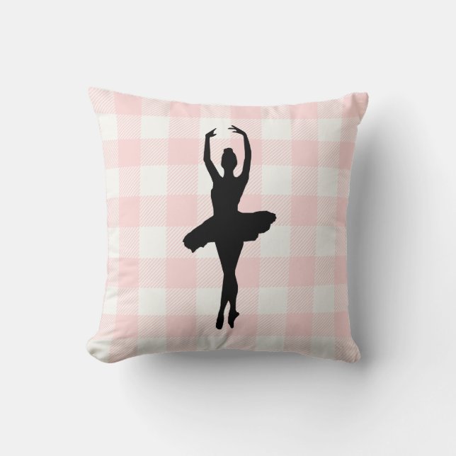Ballerina Ballet Dancer Dekorativ kudde (Framsida)