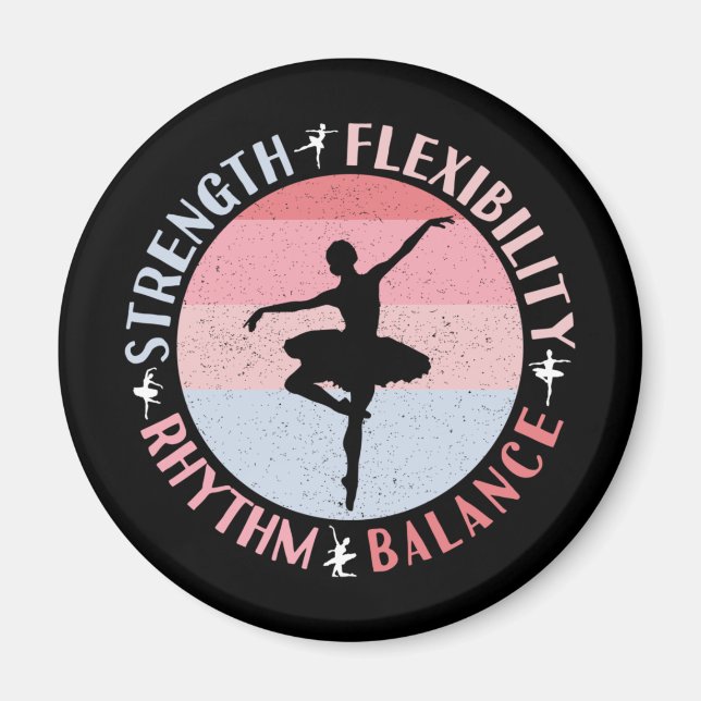Ballerina Ballet Dancer - Mindset-värden Magnet (Framsidan)