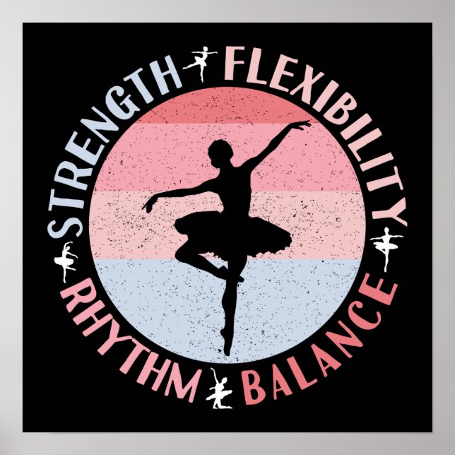 Ballerina Ballet Dancer - Mindset-värden Poster (Framsidan)