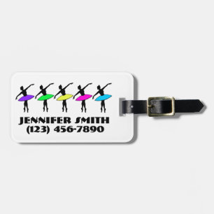 Ballerina Ballet Dancer Personlig Neon Tutus Bagagebricka