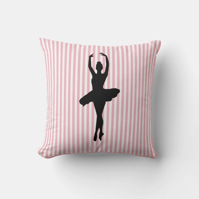 Ballerina Ballet Dancer Rand Dekorativ kudde (Framsida)