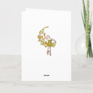 Ballerina Ballet Dancer Woman Birthday Card Kort