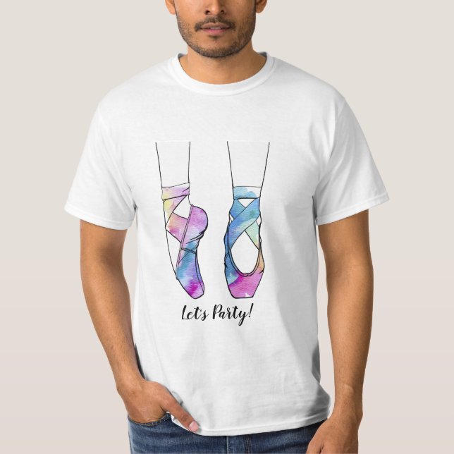 Ballerina Ballet Födelsedagsfest T Shirt (Framsida)