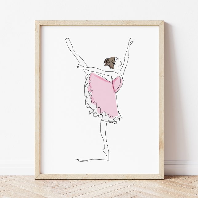 Ballerina, Ballet Girl, Ballet Dancer, Tutu, Rosa Poster (Skapare uppladdad)