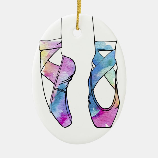 Ballerina Ballet Julgransprydnad Keramik (Framsidan)