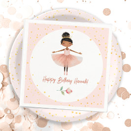 Ballerina Ballet Rosa Birthday Girl Pappersservett