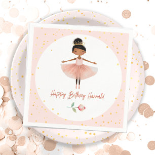 Ballerina Ballet Rosa Birthday Girl Pappersservett