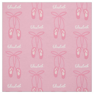 Ballerina Ballet Tofflor Rosa Anpassningsbar Fabri Tyg