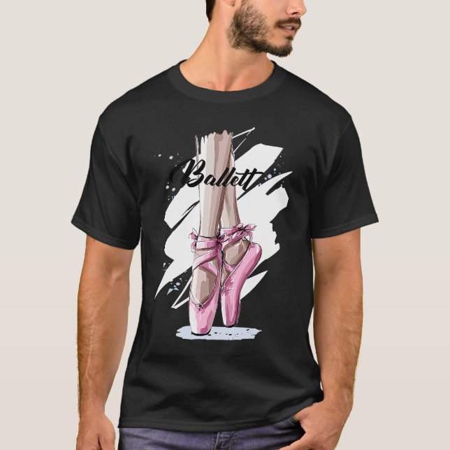 Ballerina Ballet tofflor skor rosa ballerinas Ba T Shirt (Framsida)