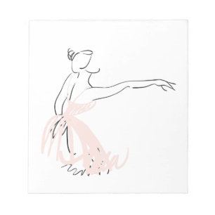 Ballerina balletdancer anteckningsblock