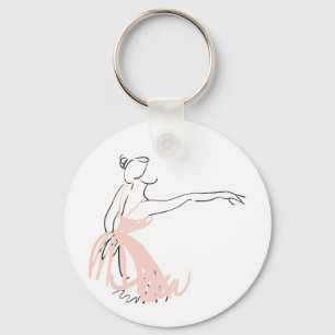 Ballerina balletdancer nyckelring