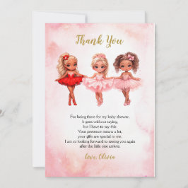 Ballerina Birthday, Ballet Party Tack Kort