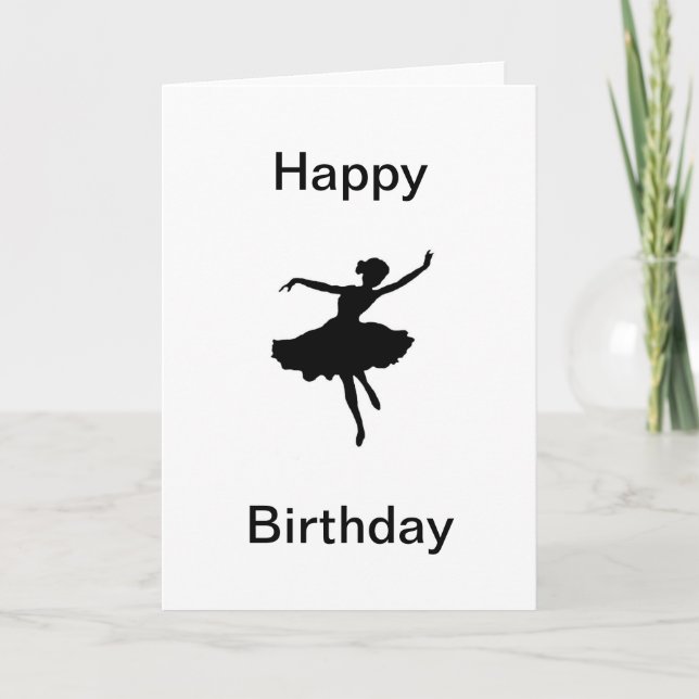 Ballerina Birthday Card Kort (Framsida)