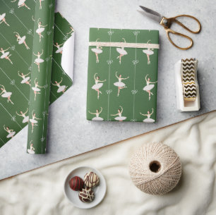 Ballerina Birthday Chrismas Wrapping Papper Presentpapper