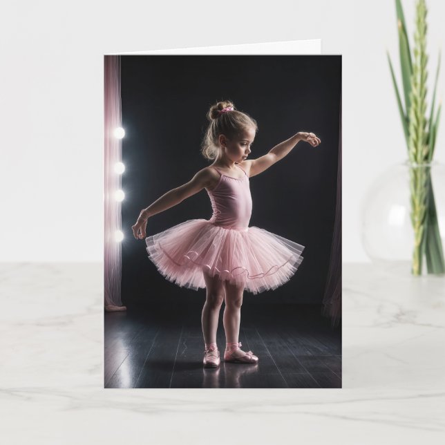 Ballerina Birthday for Granddotter Kort (Framsida)