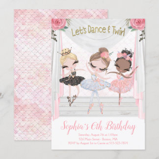 Ballerina Birthday-inbjudan Inbjudningar