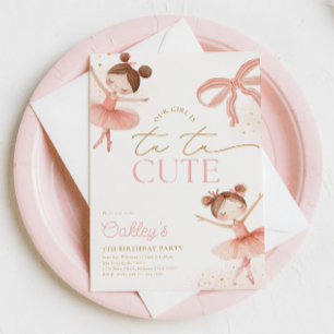 Ballerina Birthday-inbjudan Inbjudningar