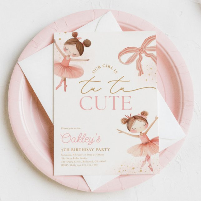 Ballerina Birthday-inbjudan Inbjudningar (Skapare uppladdad)