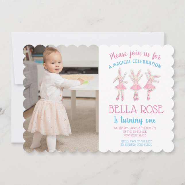 Ballerina Birthday-inbjudningar Inbjudningar (Framsida)