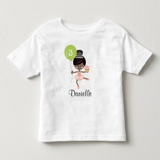 Ballerina Birthday Infant Småbarn Shirt African Am T