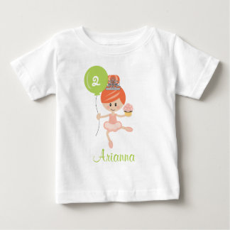 Ballerina Birthday Shirt Rödhårig T-shirt