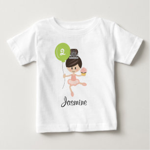 Ballerina Birthday Spädbarnsdagen Långärmad Afrika T Shirt