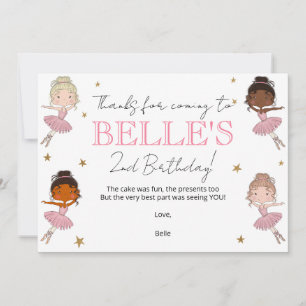 Ballerina Birthday - tackkort Tack Kort