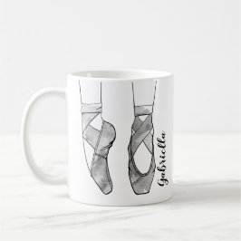 Ballerina Black and White Ballet Kaffemugg
