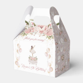 Ballerina Black Brownette födelsedagsfest Presentaskar