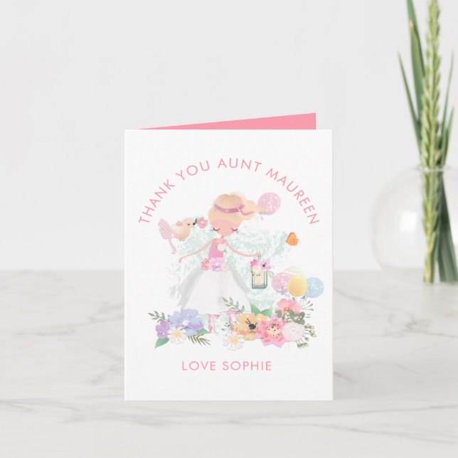 Ballerina Blommigts Mottagare Namn Tack (Framsida)