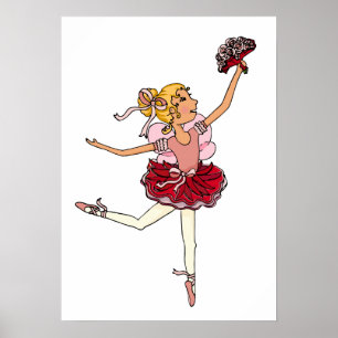 Ballerina blonde dancer Girl poster
