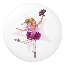 Ballerina blonde rosa art doorknop knopp
