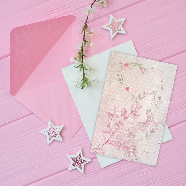 Ballerina Botanical Heart Lining Brevpapper (Skapare uppladdad)