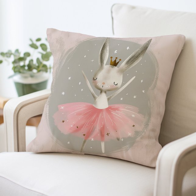 Ballerina Bunny Pillow, Rosa Tutu Rabbit Kudde (Skapare uppladdad)