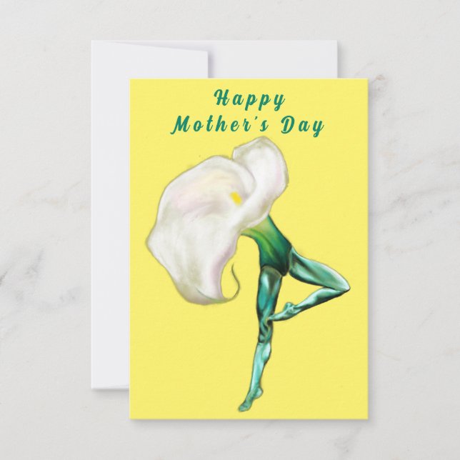 Ballerina Calla Lily Ballet Dance Mors dag Card Kort (Framsida)