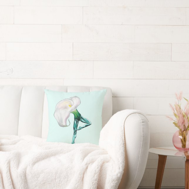Ballerina Calla Lily Ballet Dancer Dekorativ kudde (Soffa)