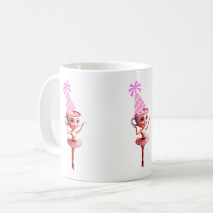 Ballerina Cappuccina i Födelsedagsfest Hat Kaffemugg