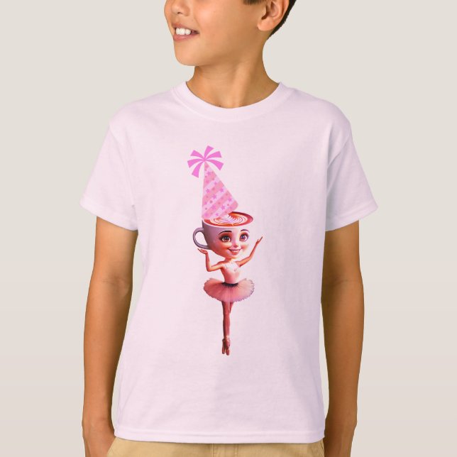 Ballerina Cappuccina i Födelsedagsfest Hat T Shirt (Framsida)