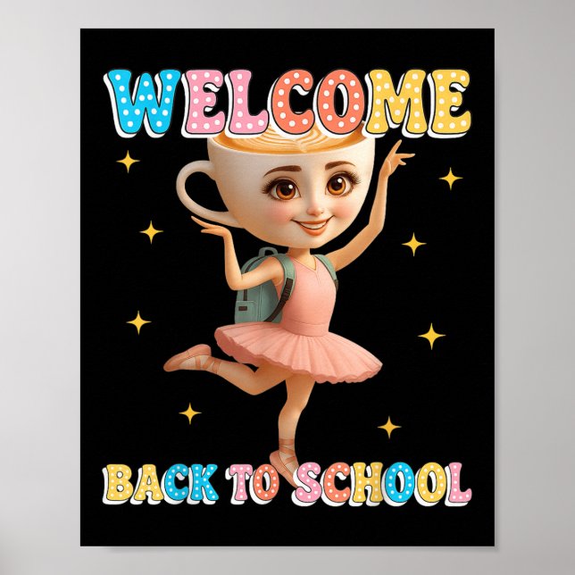 Ballerina Cappuccina Italian Brainrot Welcome Back Poster (Framsidan)