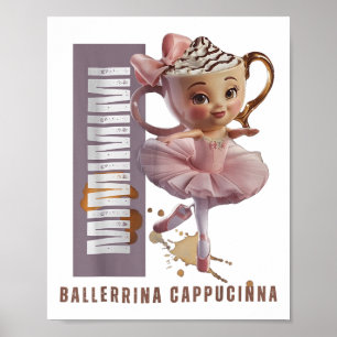 Ballerina Cappuccino Italie Brainrot Meme Humor G Poster