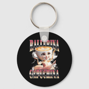 Ballerina Capuchina Funny Italy Brainrot Meme Hu Nyckelring