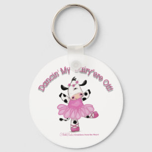 Ballerina Cow Nyckelring